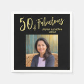 Serviette En Papier Photo moderne 50 et fabuleuse 50e anniversaire (Devant)