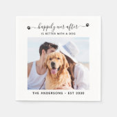 Serviette En Papier Photo moderne joyeusement après le Mariage (Devant)