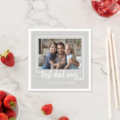 Serviette En Papier Photo moderne Meilleur papa jamais (En situation)