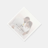 Serviette En Papier Photo Monogram Wedding (Coin)