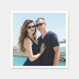 SERVIETTE EN PAPIER PHOTO NAPKINS POUR LA RÉCEPTION DE MARIAGE