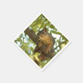 Serviette En Papier Photo nature d'écureuil mignonne et curieuse (Coin)