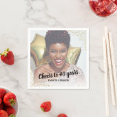 Serviette En Papier Photo N'Importe Quel Âge Anniversaire (En situation)