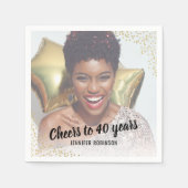 Serviette En Papier Photo N'Importe Quel Âge Anniversaire (Devant)