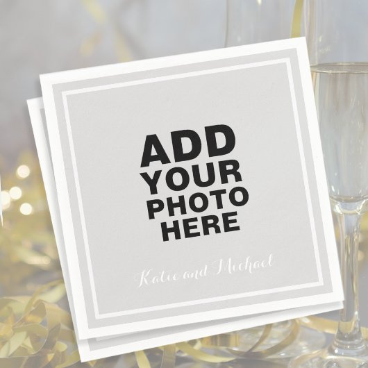 Serviette En Papier Photo ou graphique mariage