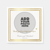 Serviette En Papier Photo ou graphique personnalisés, mariage (Devant)