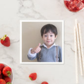 Serviette En Papier Photo ou image personnalisée (En situation)