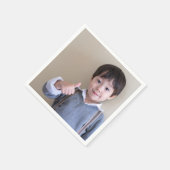 Serviette En Papier Photo ou image personnalisée (Coin)