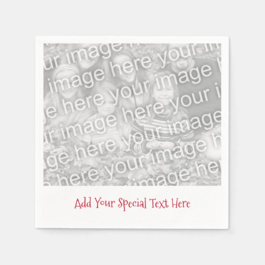 Serviette En Papier Photo ou image personnalisée, Papier de message (Devant)
