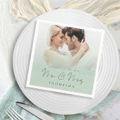 Serviette En Papier Photo Overlay Félicitations Nouveau M. Mme Sage