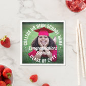 Serviette En Papier Photo Overlay Moderne Félicitations Diplôme (En situation)