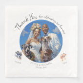 Serviette En Papier Photo Paw-tograph personnalisable avec vos chiens (Devant)