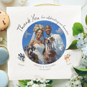 Serviette En Papier Photo Paw-tograph personnalisable avec vos chiens