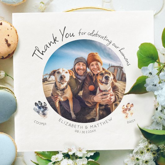 Serviette En Papier Photo Paw-tograph personnalisable avec vos chiens