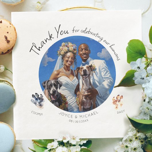 Serviette En Papier Photo Paw-tograph personnalisable avec vos chiens