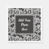 Serviette En Papier Photo personnalisée 50e Anniversaire Papier servie (Devant)