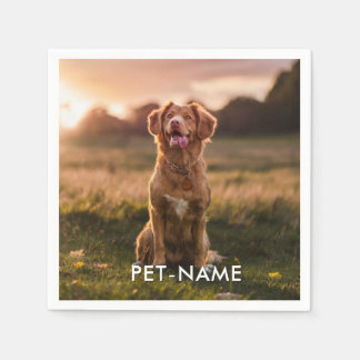 Serviette En Papier Photo personnalisée avec le nom de votre chien