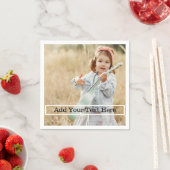 Serviette En Papier Photo personnalisée avec texte (En situation)