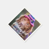 Serviette En Papier Photo personnalisée Chien Chien Chien Anniversaire (Coin)