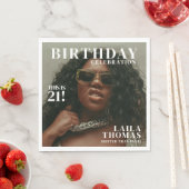 Serviette En Papier Photo personnalisée Couverture du magazine de fête (En situation)