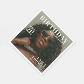 Serviette En Papier Photo personnalisée Couverture du magazine de fête (Coin)