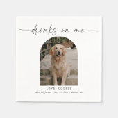 Serviette En Papier Photo personnalisée Elegant Mariage chien (Devant)