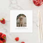 Serviette En Papier Photo personnalisée Elegant Mariage chien (En situation)