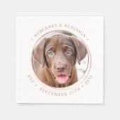 Serviette En Papier Photo personnalisée Elegant Rose Gold Personnalise (Devant)