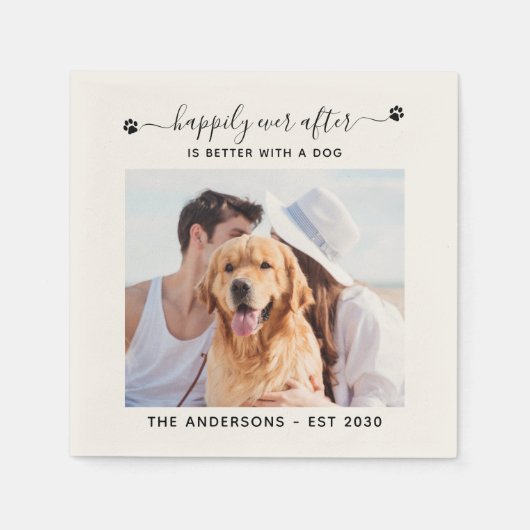 Serviette En Papier Photo Personnalisée Heureusement Jamais Après Mari (Devant)