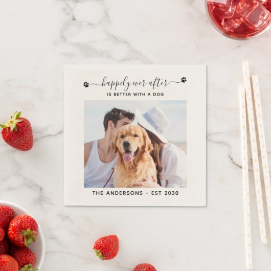 Serviette En Papier Photo Personnalisée Heureusement Jamais Après Mari (En situation)