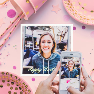 Serviette En Papier Photo personnalisée Logo Art Slogan Standard Cockt