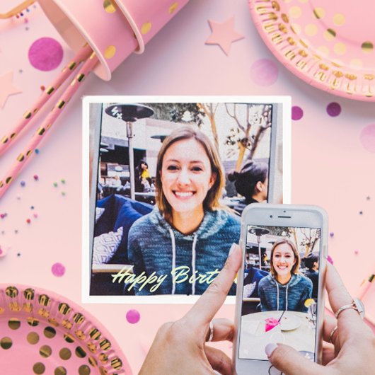 Serviette En Papier Photo personnalisée Logo Art Slogan Standard Cockt