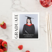 Serviette En Papier Photo personnalisée Moderne Élégant Partie de Grad (En situation)