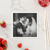 Serviette En Papier Photo personnalisée | Papier mariage (En situation)