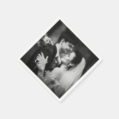 Serviette En Papier Photo personnalisée | Papier mariage (Coin)