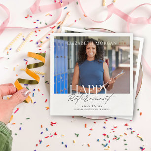 Serviette En Papier Photo personnalisée Parti de retraite heureuse mod