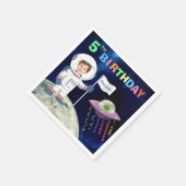Serviette En Papier Photo personnalisée Spaceman Anniversaire (Coin)