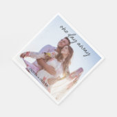 Serviette En Papier Photo personnalisée un jour de la répétition dîner (Coin)