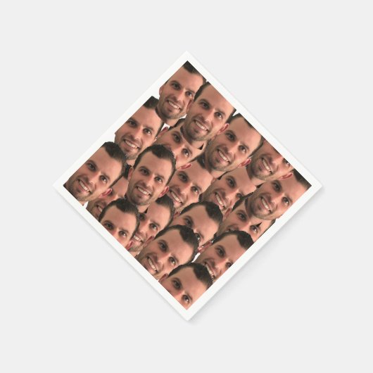 Serviette En Papier Photo personnelle Visage photo unique Anniversaire (Coin)