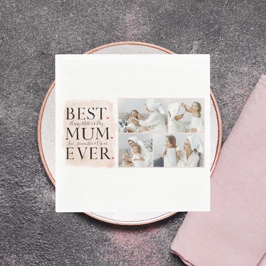 Serviette En Papier Photo Pink Happy Mothers Day