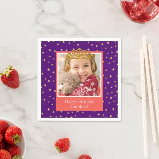 Serviette En Papier Photo pour enfant personnalisée Happy Birthday Gol (En situation)
