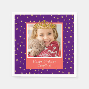 Serviette En Papier Photo pour enfant personnalisée Happy Birthday Gol