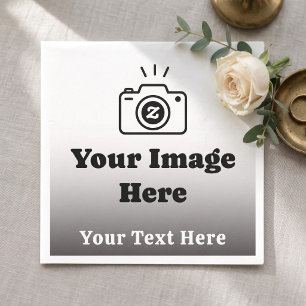 Serviette En Papier Photo préféré personnalisé avec texte