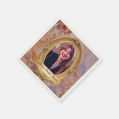 Serviette En Papier Photo Rococo Soft Renaissance Gold Fête des mariée (Coin)