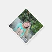 Serviette En Papier Photo simple et élégante Graduation moderne (Coin)