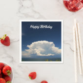 Serviette En Papier Photo White Puffy Cloud (En situation)