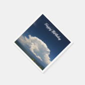 Serviette En Papier Photo White Puffy Cloud (Coin)