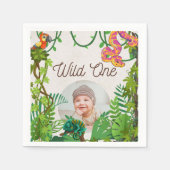 Serviette En Papier Photo Wild One Birthday Napkin (Devant)