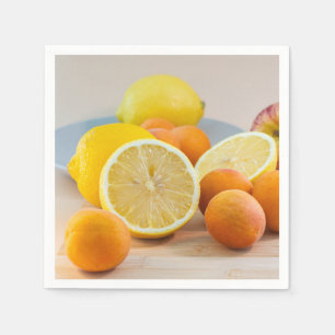 Serviette En Papier Photographie de nourriture de fruits de citron et