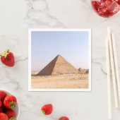Serviette En Papier Photographie des pyramides de Gizeh (En situation)